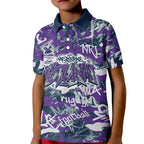 Melbourne Storm Rugby Kid Polo Shirt Graffiti Typography Urban Camo Abstract Street Style