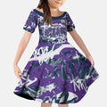 Melbourne Storm Rugby Kid Short Sleeve Dress Graffiti Typography Urban Camo Abstract Street Style