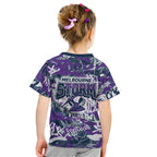 Melbourne Storm Rugby Kid T Shirt Graffiti Typography Urban Camo Abstract Street Style