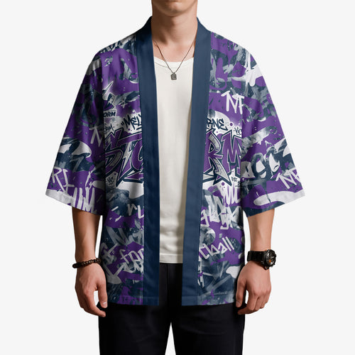 Melbourne Storm Rugby Kimono Graffiti Typography Urban Camo Abstract Street Style