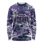Melbourne Storm Rugby Long Sleeve Shirt Graffiti Typography Urban Camo Abstract Street Style