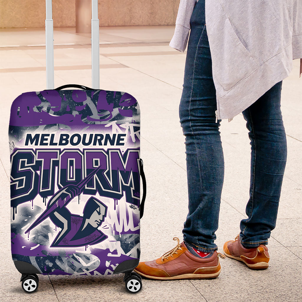 Melbourne Storm Rugby Luggage Cover Graffiti Typography Urban Camo Abstract Street Style