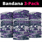 Melbourne Storm Rugby Neck Gaiter Graffiti Typography Urban Camo Abstract Street Style