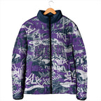 Melbourne Storm Rugby Padded Jacket Graffiti Typography Urban Camo Abstract Street Style