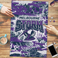 Melbourne Storm Rugby Puzzle Graffiti Typography Urban Camo Abstract Street Style
