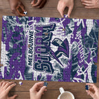 Melbourne Storm Rugby Puzzle Graffiti Typography Urban Camo Abstract Street Style