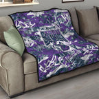 Melbourne Storm Rugby Quilt Graffiti Typography Urban Camo Abstract Street Style