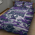 Melbourne Storm Rugby Quilt Bed Set Graffiti Typography Urban Camo Abstract Street Style