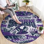 Melbourne Storm Rugby Round Carpet Graffiti Typography Urban Camo Abstract Street Style