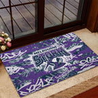 Melbourne Storm Rugby Rubber Doormat Graffiti Typography Urban Camo Abstract Street Style