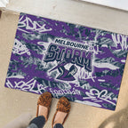 Melbourne Storm Rugby Rubber Doormat Graffiti Typography Urban Camo Abstract Street Style