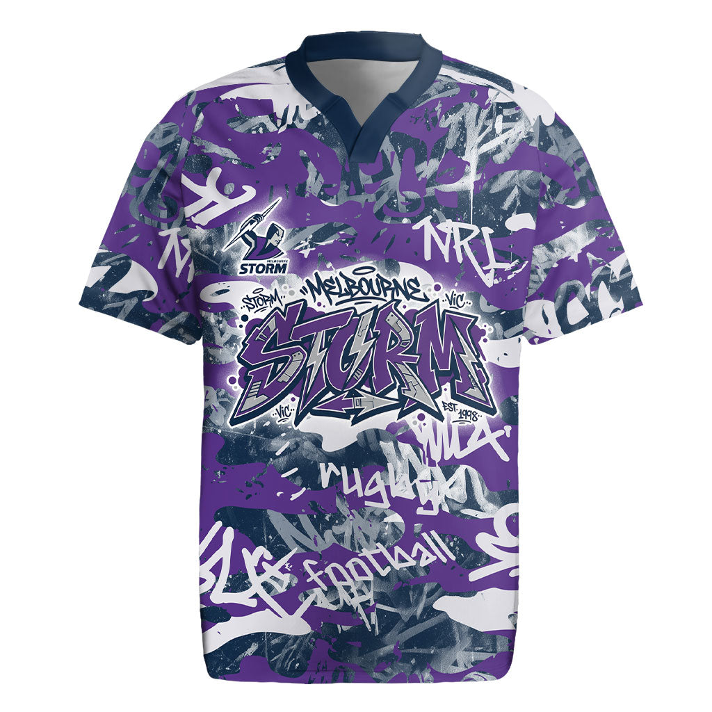 Melbourne Storm Rugby Rugby Jersey Graffiti Typography Urban Camo Abstract Street Style