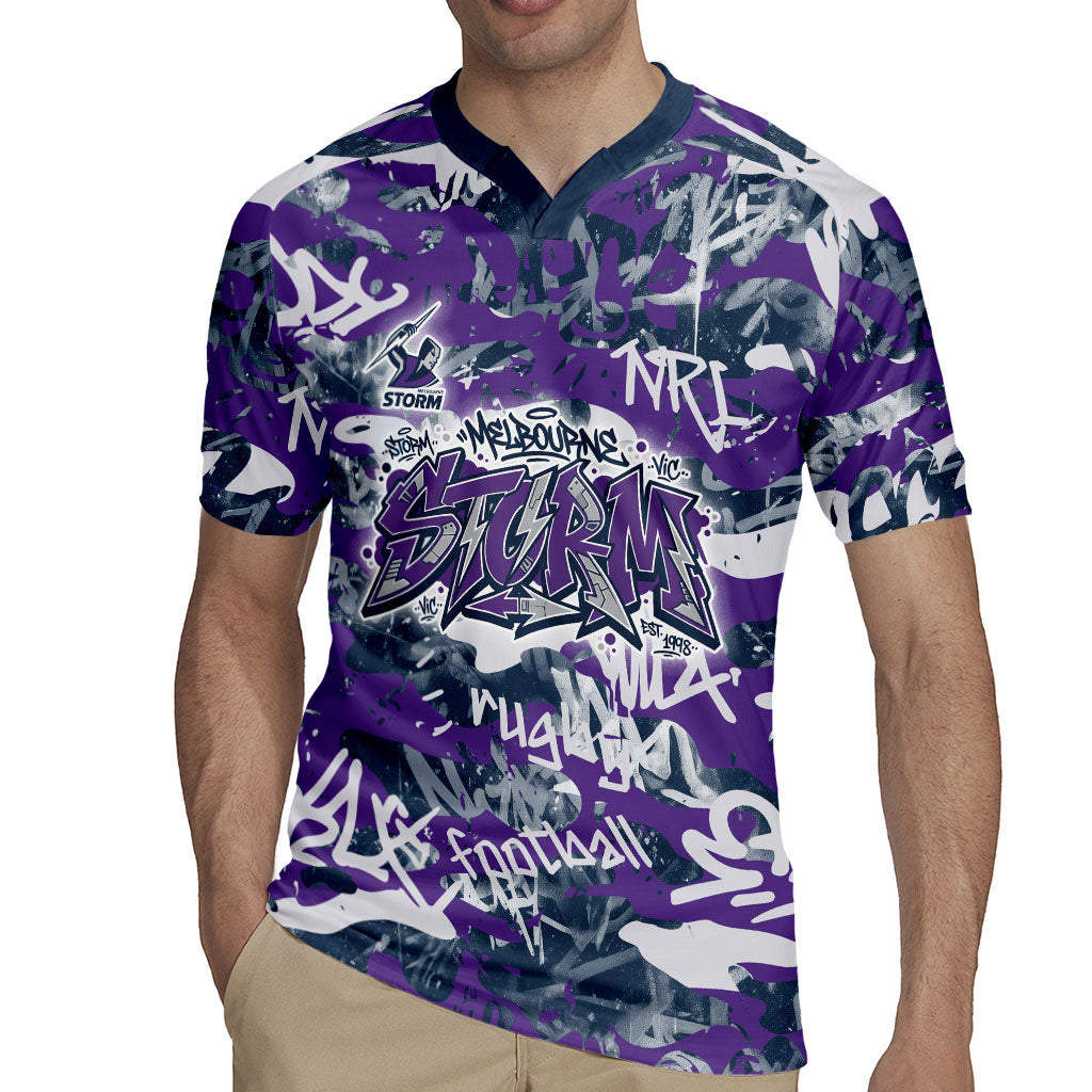 Melbourne Storm Rugby Rugby Jersey Graffiti Typography Urban Camo Abstract Street Style
