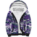 Melbourne Storm Rugby Sherpa Hoodie Graffiti Typography Urban Camo Abstract Street Style