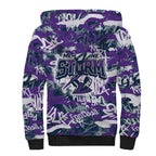 Melbourne Storm Rugby Sherpa Hoodie Graffiti Typography Urban Camo Abstract Street Style