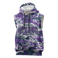 Melbourne Storm Rugby Sleeveless Hoodie Graffiti Typography Urban Camo Abstract Street Style