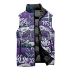 Melbourne Storm Rugby Sleeveless Puffer Jacket Graffiti Typography Urban Camo Abstract Street Style