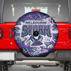 Melbourne Storm Rugby Spare Tire Cover Graffiti Typography Urban Camo Abstract Street Style