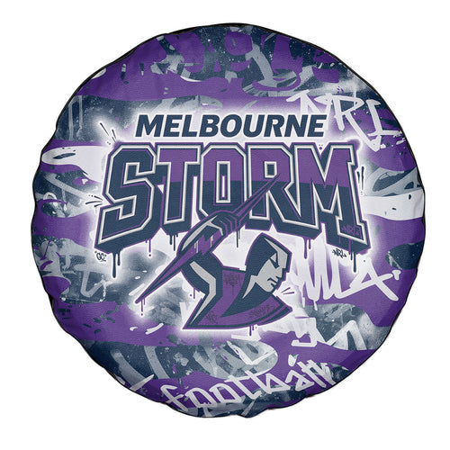 Melbourne Storm Rugby Spare Tire Cover Graffiti Typography Urban Camo Abstract Street Style
