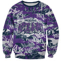 Melbourne Storm Rugby Sweatshirt Graffiti Typography Urban Camo Abstract Street Style