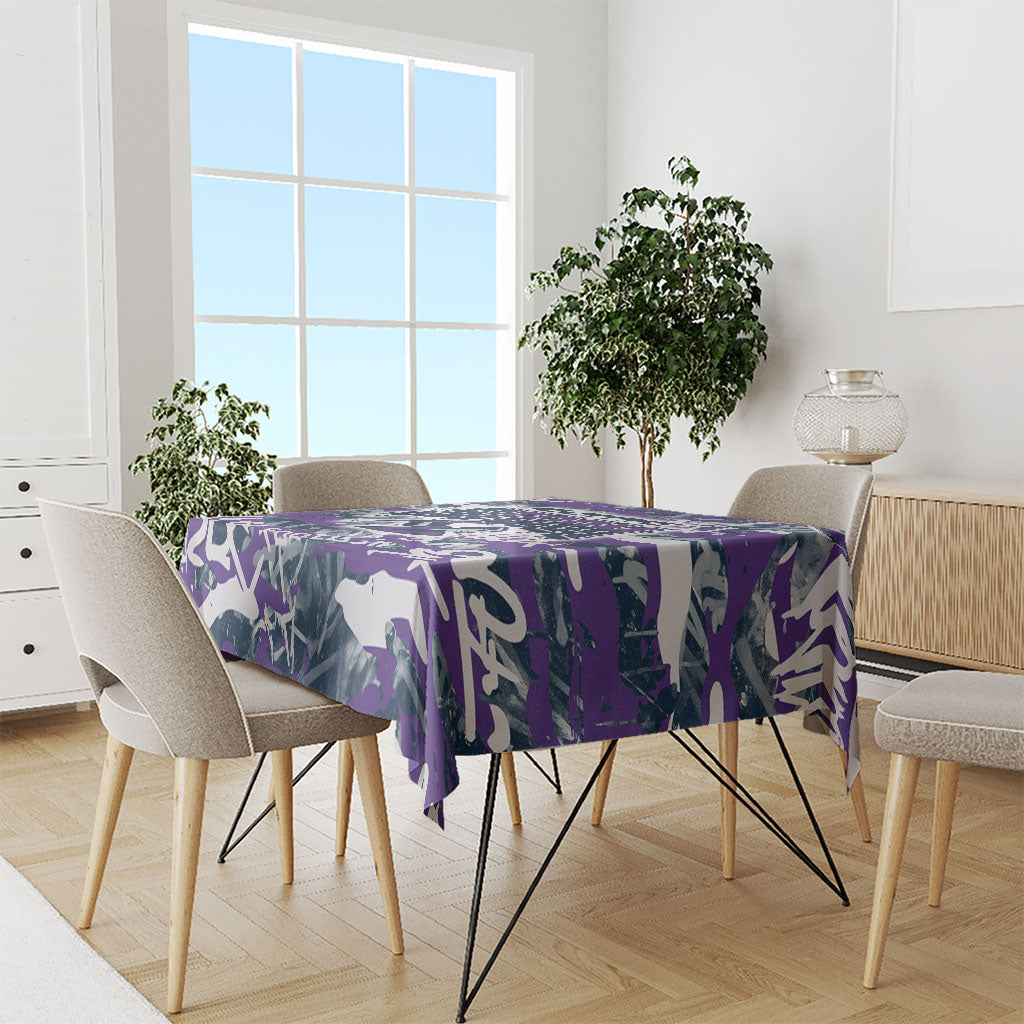 Melbourne Storm Rugby Tablecloth Graffiti Typography Urban Camo Abstract Street Style