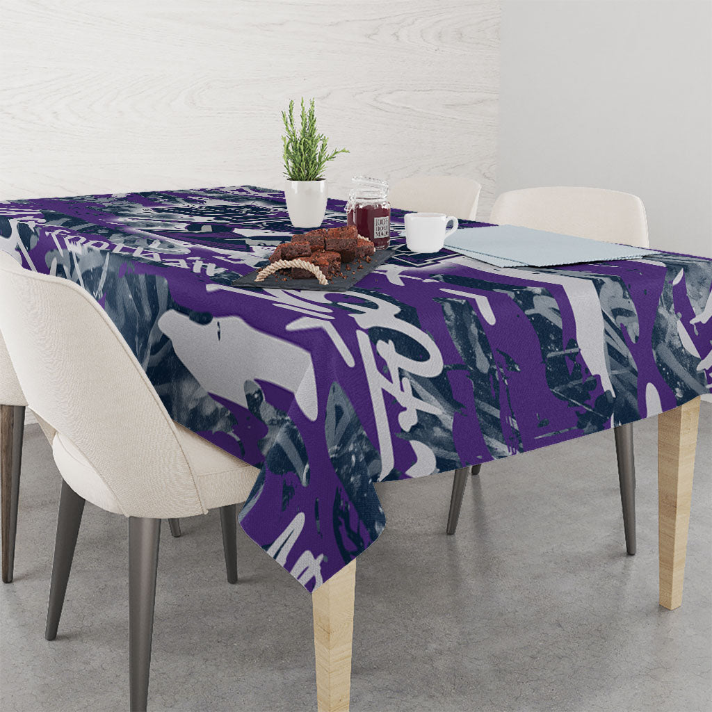 Melbourne Storm Rugby Tablecloth Graffiti Typography Urban Camo Abstract Street Style
