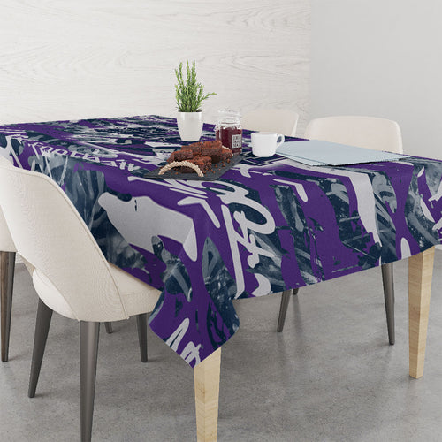 Melbourne Storm Rugby Tablecloth Graffiti Typography Urban Camo Abstract Street Style