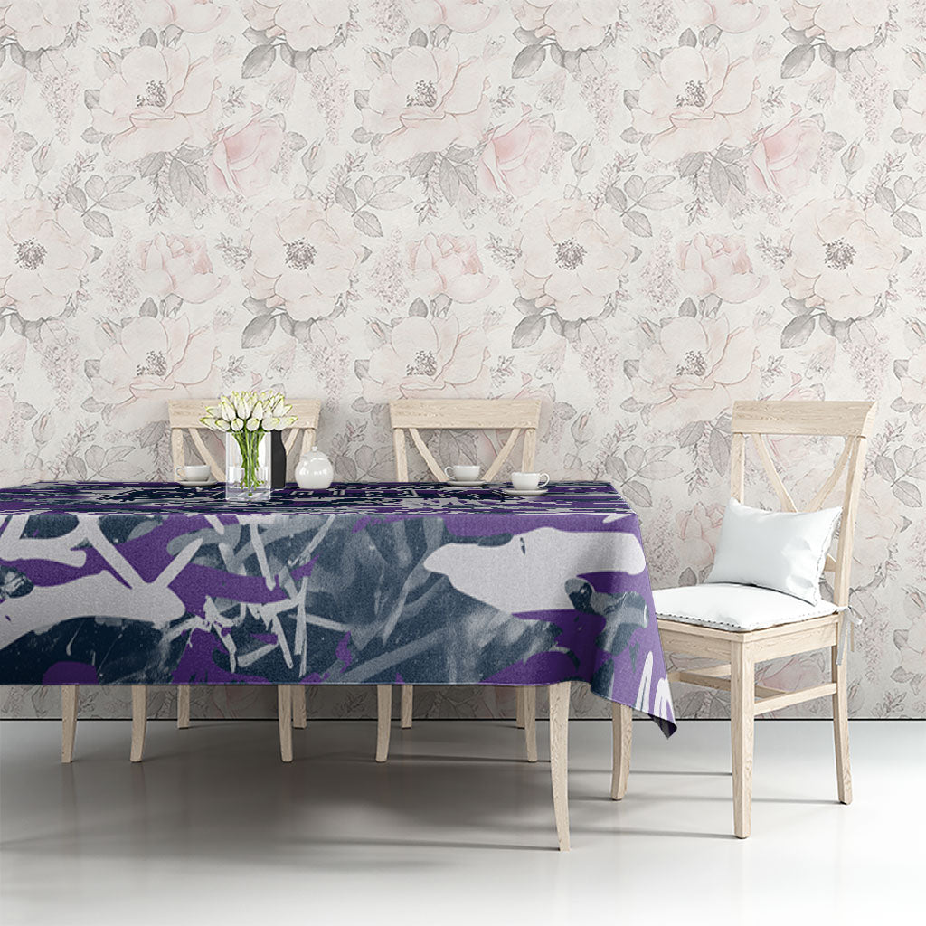 Melbourne Storm Rugby Tablecloth Graffiti Typography Urban Camo Abstract Street Style