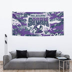 Melbourne Storm Rugby Tapestry Graffiti Typography Urban Camo Abstract Street Style