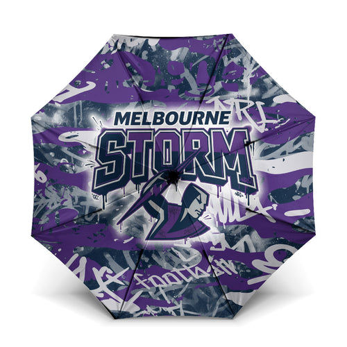 Melbourne Storm Rugby Umbrella Graffiti Typography Urban Camo Abstract Street Style