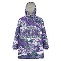 Melbourne Storm Rugby Wearable Blanket Hoodie Graffiti Typography Urban Camo Abstract Street Style
