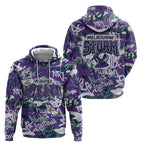 Melbourne Storm Rugby Zip Hoodie Graffiti Typography Urban Camo Abstract Street Style