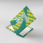 Australian Diamonds Netball Canvas Wall Art Bold Geometric Zigzag Pattern With Athletic Player Graphics