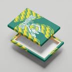 Australian Diamonds Netball Canvas Wall Art Bold Geometric Zigzag Pattern With Athletic Player Graphics