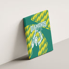 Australian Diamonds Netball Canvas Wall Art Bold Geometric Zigzag Pattern With Athletic Player Graphics