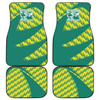 Australian Diamonds Netball Car Mats Bold Geometric Zigzag Pattern With Athletic Player Graphics