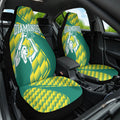 Australian Diamonds Netball Car Seat Cover Bold Geometric Zigzag Pattern With Athletic Player Graphics