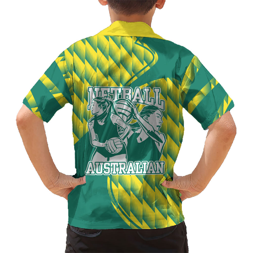 Australian Diamonds Netball Family Matching Off Shoulder Maxi Dress and Hawaiian Shirt Bold Geometric Zigzag Pattern With Athletic Player Graphics