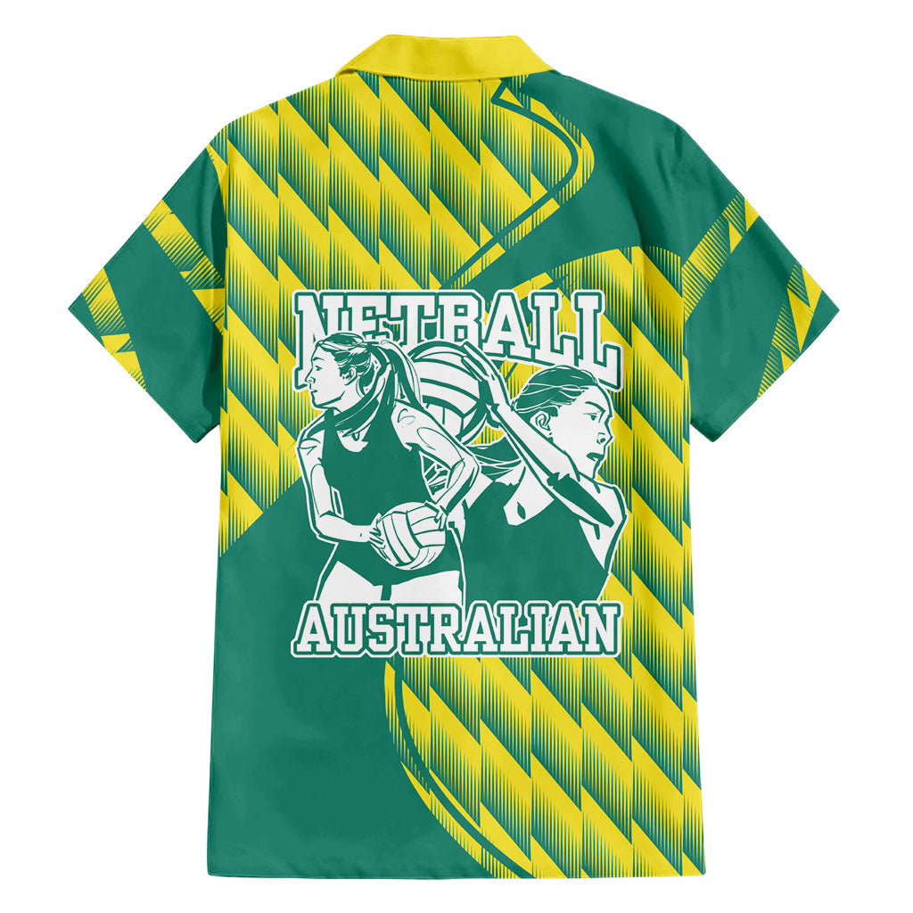 Australian Diamonds Netball Family Matching Off Shoulder Maxi Dress and Hawaiian Shirt Bold Geometric Zigzag Pattern With Athletic Player Graphics