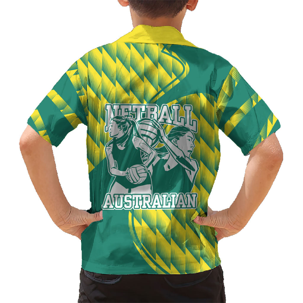 Australian Diamonds Netball Hawaiian Shirt Bold Geometric Zigzag Pattern With Athletic Player Graphics