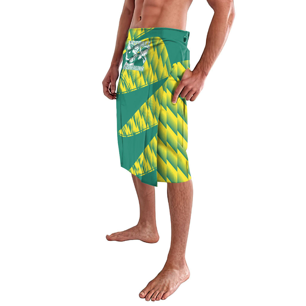 Australian Diamonds Netball Lavalava Bold Geometric Zigzag Pattern With Athletic Player Graphics