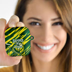 Australian Diamonds Netball AirPods Case Sharp Abstract Slash Pattern With Netball Graphic Art