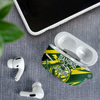Australian Diamonds Netball AirPods Case Sharp Abstract Slash Pattern With Netball Graphic Art