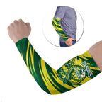 Australian Diamonds Netball Arm Sleeves Sharp Abstract Slash Pattern With Netball Graphic Art