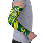 Australian Diamonds Netball Arm Sleeves Sharp Abstract Slash Pattern With Netball Graphic Art