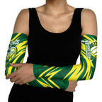 Australian Diamonds Netball Arm Sleeves Sharp Abstract Slash Pattern With Netball Graphic Art