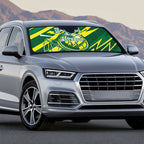 Australian Diamonds Netball Auto Sun Shade Sharp Abstract Slash Pattern With Netball Graphic Art