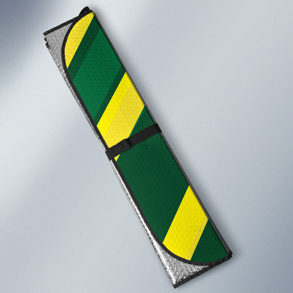 Australian Diamonds Netball Auto Sun Shade Sharp Abstract Slash Pattern With Netball Graphic Art