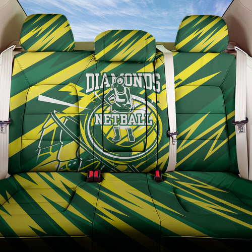 Australian Diamonds Netball Back Car Seat Cover Sharp Abstract Slash Pattern With Netball Graphic Art