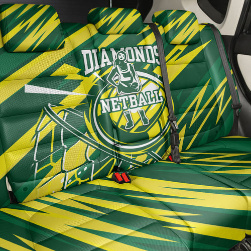 Australian Diamonds Netball Back Car Seat Cover Sharp Abstract Slash Pattern With Netball Graphic Art